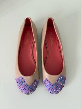 Shoe Bakery Ballet Flats with Lavender Sprinkle Toe